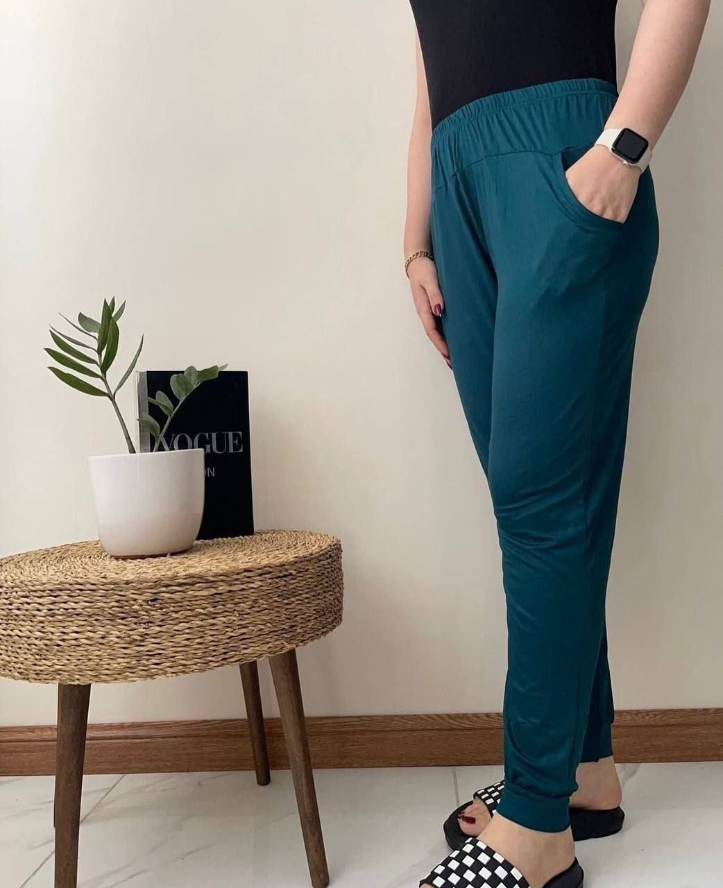  شلوار گیاهی زنانه ساده لیدی خنک و تابستانی کله غازی 