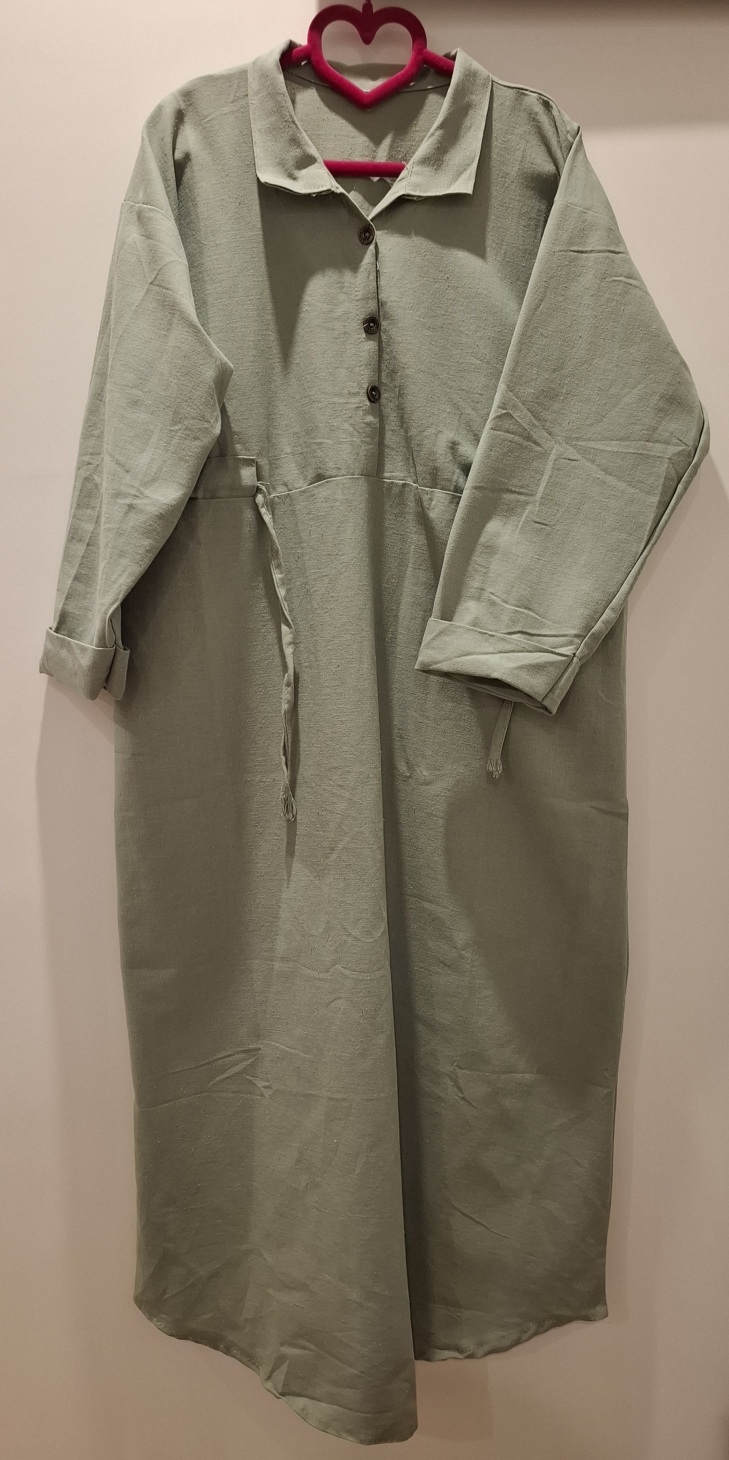  کفتان لینن سبزسدری 