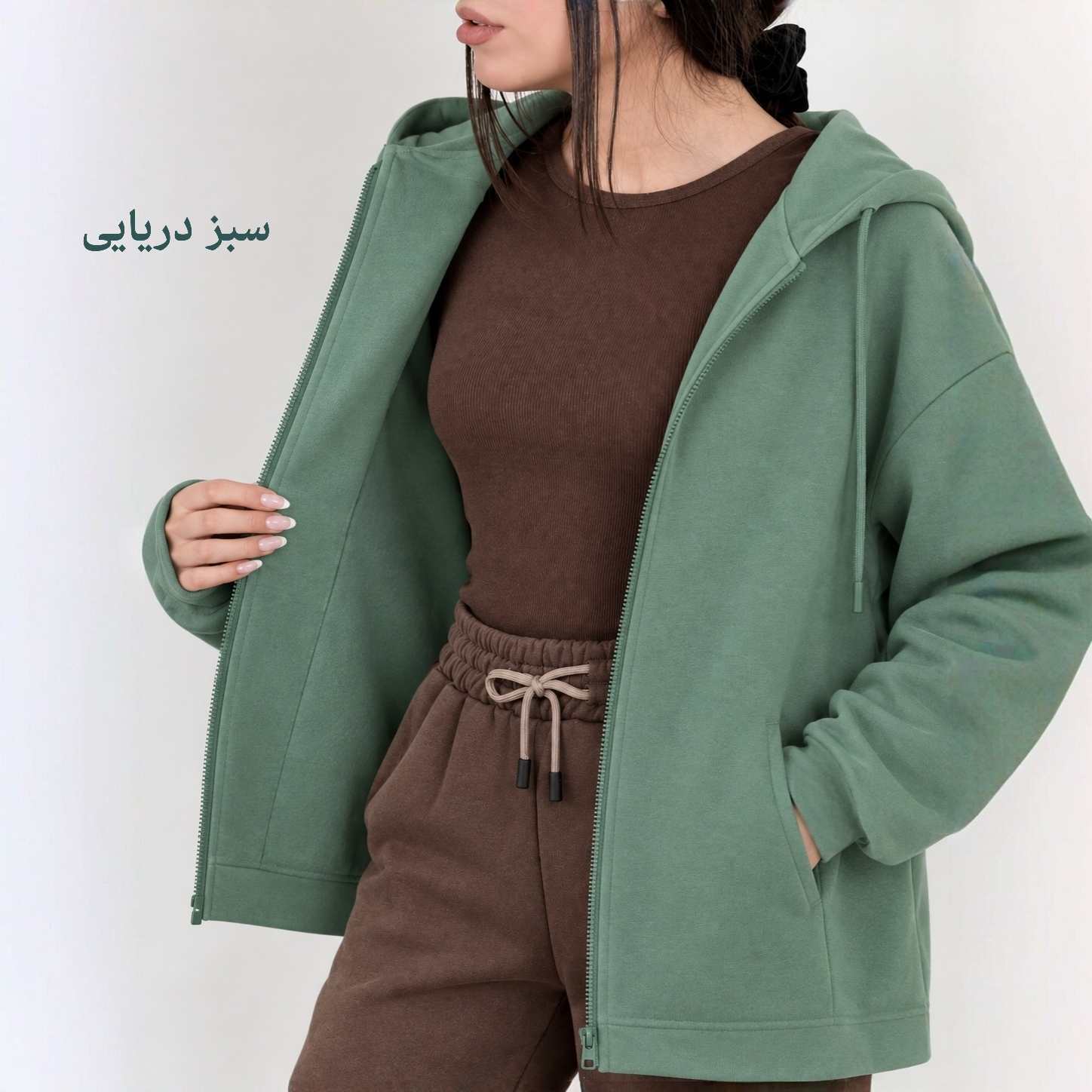  سوییشرت زنانه زیپ دار کیبز دریایی 