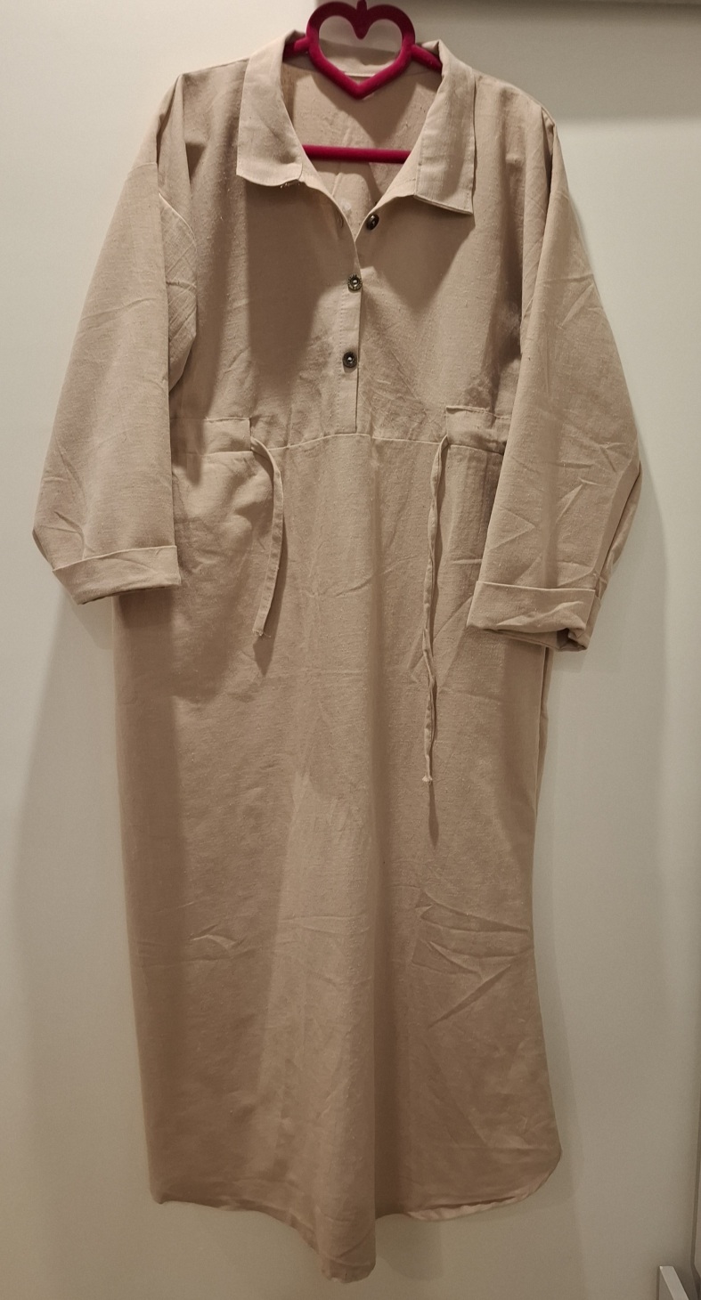  کفتان لینن رنگ کالباسی 