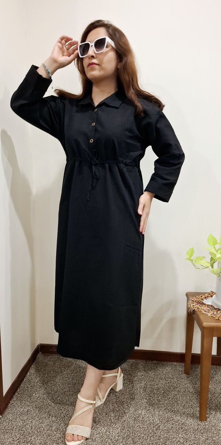  کفتان لینن مشکی 